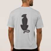 Zwart Cat Silhouette mannen grijs Sport-Tek T-shir T-shirt (Achterkant)