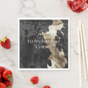 Zwart Champagne Goud Koeienhuid Servet