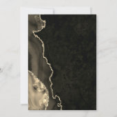 Zwart & Champagne Goud Modern 'Save the Date' Kaart (Achterkant)