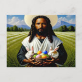 Zwart Christelijk Pasen Briefkaart (Voorkant)