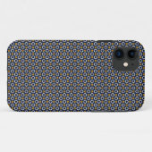 Zwart cirkelvormig naadloos patroon Case-Mate iPhone case (Achterkant (horizontaal))