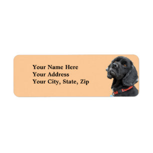 Zwart Cocker Spaniel Label