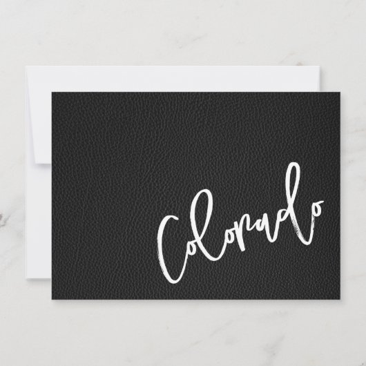 Zwart Colorado Passport Dank u kaart (Achterkant)