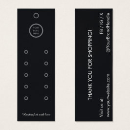 Zwart Compact Multi-Row Oorbel Displang Hang Kaart