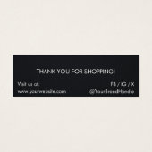 Zwart Compact Multi-Row Oorbel Displang Hang Kaart (Achterkant)