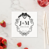 Zwart  Coquette Bow Jubileum Servet (Insitu)