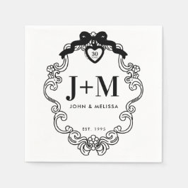 Zwart  Coquette Bow Jubileum Servet