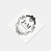 Zwart  Coquette Bow Jubileum Servet (Hoek)