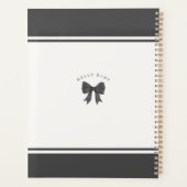 Zwart Coquette Bow Meisje Baby Gift Mijn Eerste Ja Planner (Achterkant)