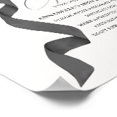 Zwart Coquette Bow Verjaardag Tijd Capsule teken Poster (Hoek)