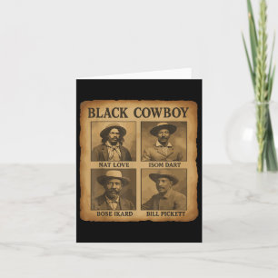 Zwart Cowboy Western Rodeo Melanine Zwart Geschied Kaart