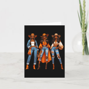 Zwart Cowgirl Western Rodeo Melanin Zwart Geschied Kaart