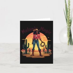 Zwart Cowgirl Western Rodeo Melanin Zwart Geschied Kaart