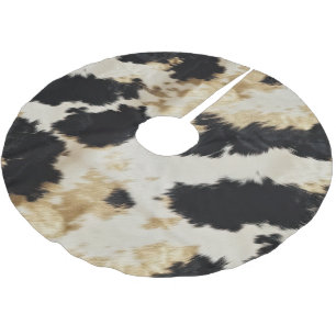 Zwart Cream Gold Western Koeienhuid Kerstboom Rok