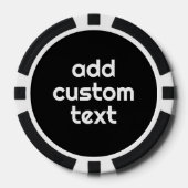 Zwart Creëer uw eigen — maak het uw eigen aangepas Poker Chips (Voorkant)