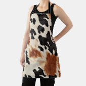 Zwart crème bruin Koeienhuid Schort (Insitu)