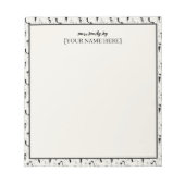 Zwart & Crème Chic Spint-fectly Cat Notitieblok (Voorkant)