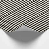 Zwart-crèmestrepen Cadeaupapier (Hoek)