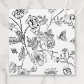  zwart crest monogram bruiloft dank u bedankjes labels (Achterkant)