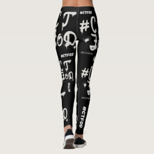 Zwart #CTFOD spuitverf Leggings