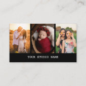 Zwart Custom 3 Fotograaf Visitekaartje (Voorkant)