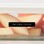 Zwart Custom Adhesive Waterdichte Naam Labels (Aangebracht)