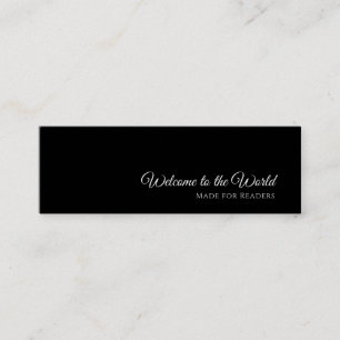 Zwart Custom Bladwijzer Kaart Inspirerend lezer Mini Visitekaartje