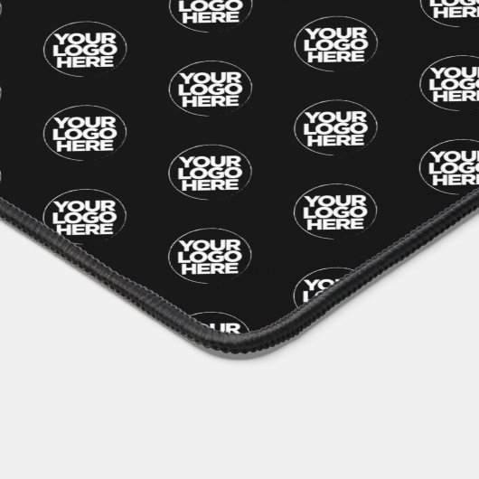 Zwart Custom Business Logo Pattern Bureaumat (Hoek)