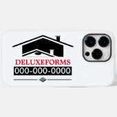 Zwart Dak Case-Mate iPhone Case (Achterkant (horizontaal))