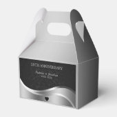 Zwart Damask Jubileum Bedankdoosjes (Voorkant Zijde)