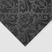 Zwart Damaspatroon Afdrukontwerp Tissuepapier (Detail)