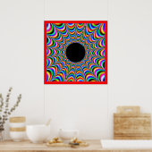 Zwart-danscircuit met speelkleuren poster (Keuken)