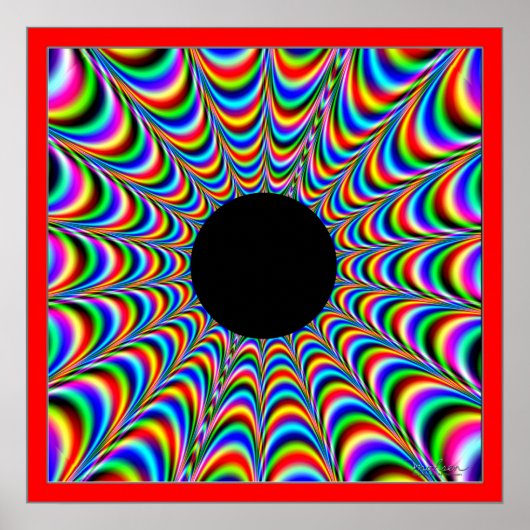 Zwart-danscircuit met speelkleuren poster (Voorkant)