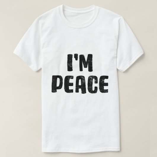 ZWART dat ik in vrede kom.. ik ben Vredesgrappig.. T-shirt (Design voorkant)