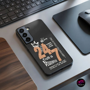 Zwart de hele dag 24/7 Slogan Grafisch-Heren Samsung Galaxy Hoesje