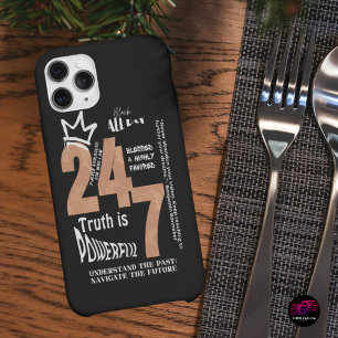 Zwart De hele dag 24/7 Slogan Graphic