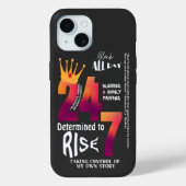 Zwart De hele dag 24/7 Slogan Graphic Case-Mate iPhone Case (Achterkant)