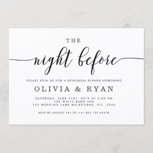 Zwart de nacht voor de uitnodiging