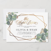 Zwart de nacht voor geo eucalyptus uitnodiging (Voorkant)