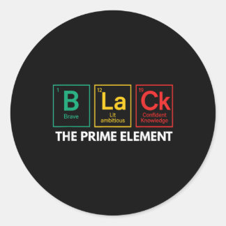 Zwart de zwarte periode van de maand van de geschi ronde sticker