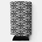 Zwart decoratief damast patroon wit (Achterkant)