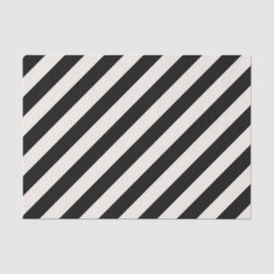 ZWART DIAGONAAL STRIPE STERK GRAFISCHE Weefselpapi Tissuepapier
