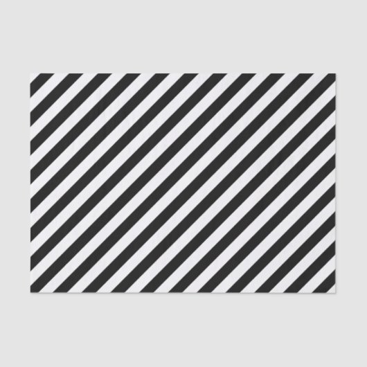 Zwart diagonaal Stripes Tissuepapier (Voorkant)