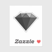 Zwart Diamant Edelsteen Sieraden. Sticker (Vel)