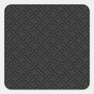 Zwart Diamond Bord Patterned Vierkante Sticker