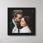 Zwart dikke moderne lijst canvas afdruk (Voorkant)