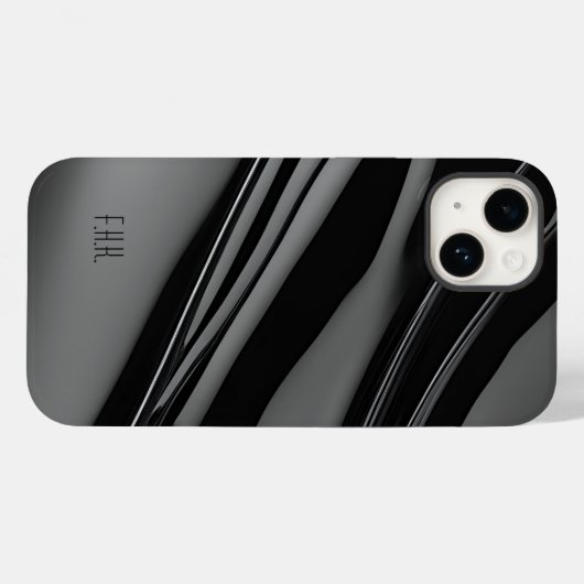 zwart dimensionaal oppervlak Case-Mate iPhone case (Achterkant (horizontaal))