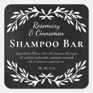 Zwart  DIY Shampoo Bar Labels