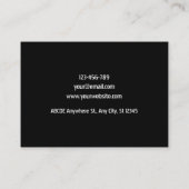 Zwart donker basketbal visitekaartje (Achterkant)