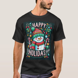 Zwart Donker T-Shirt kerstontwerp